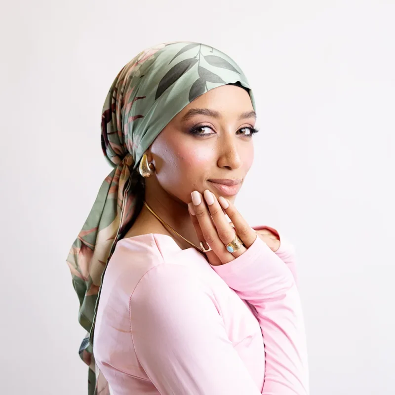 Spanish Turban Printed Stan - Laurel Green