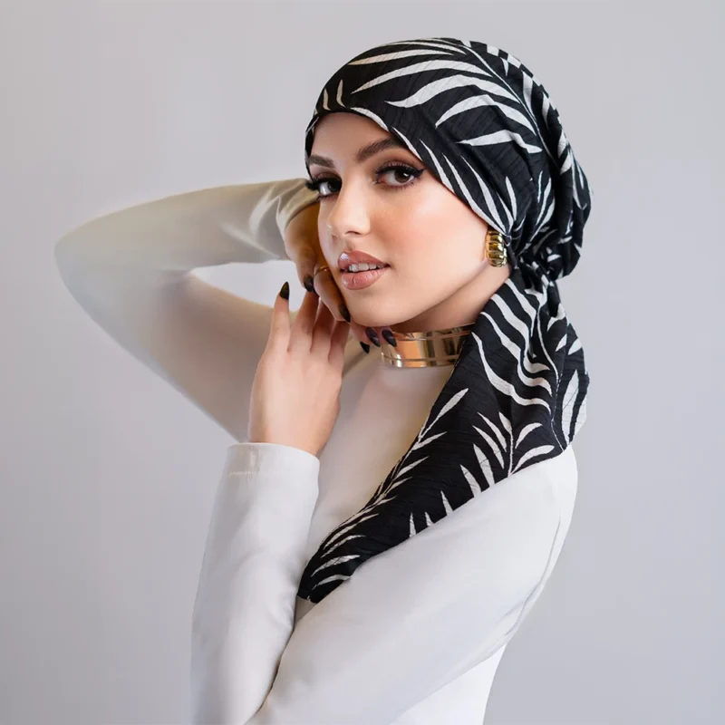 Spanish Turban Fresca Printed Cotton - Raisin black