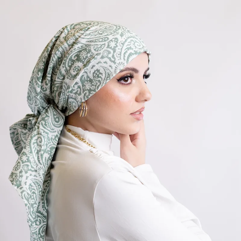 Spanish Turban Fresca Printed Cotton - lavender grey