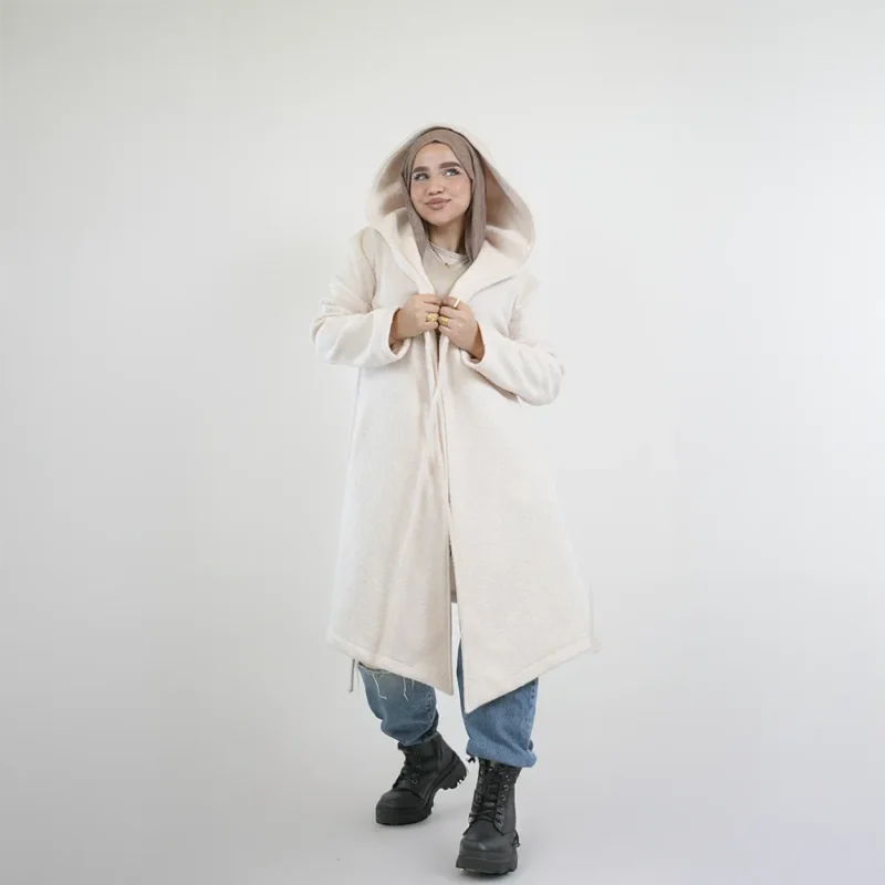 Mohair Knot Coat - White